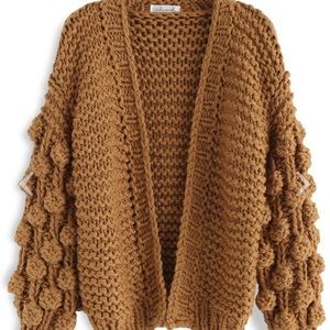 Chicwish Cuteness on Sleeves chunky cardigan